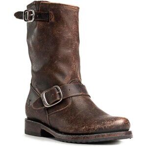 NIB $298 FRYE VERONICA SHORT BOOTS IN ANTIQUE BLACK US SIZE 5.5